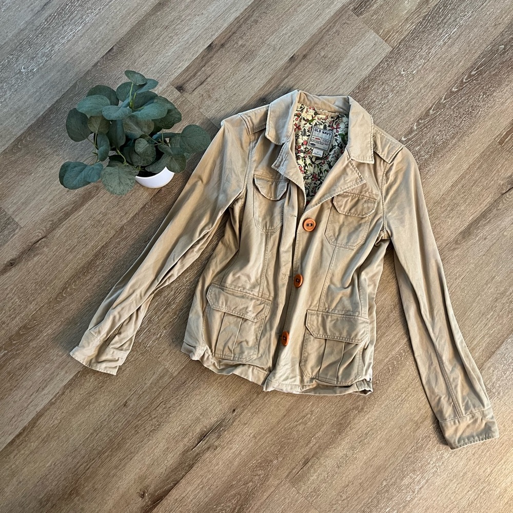 Old Navy Tan Utility Jacket Size Small